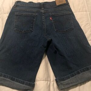 Levi's Dark Blue Women's Bermudas 4 Perfectly slims